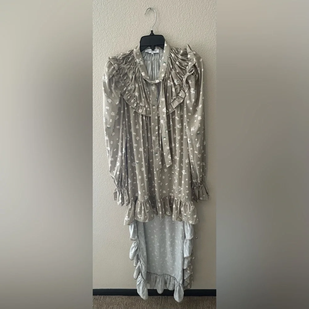 WeWoreWhat Sage High-Low Ruffle Dress - Picture 2 of 8